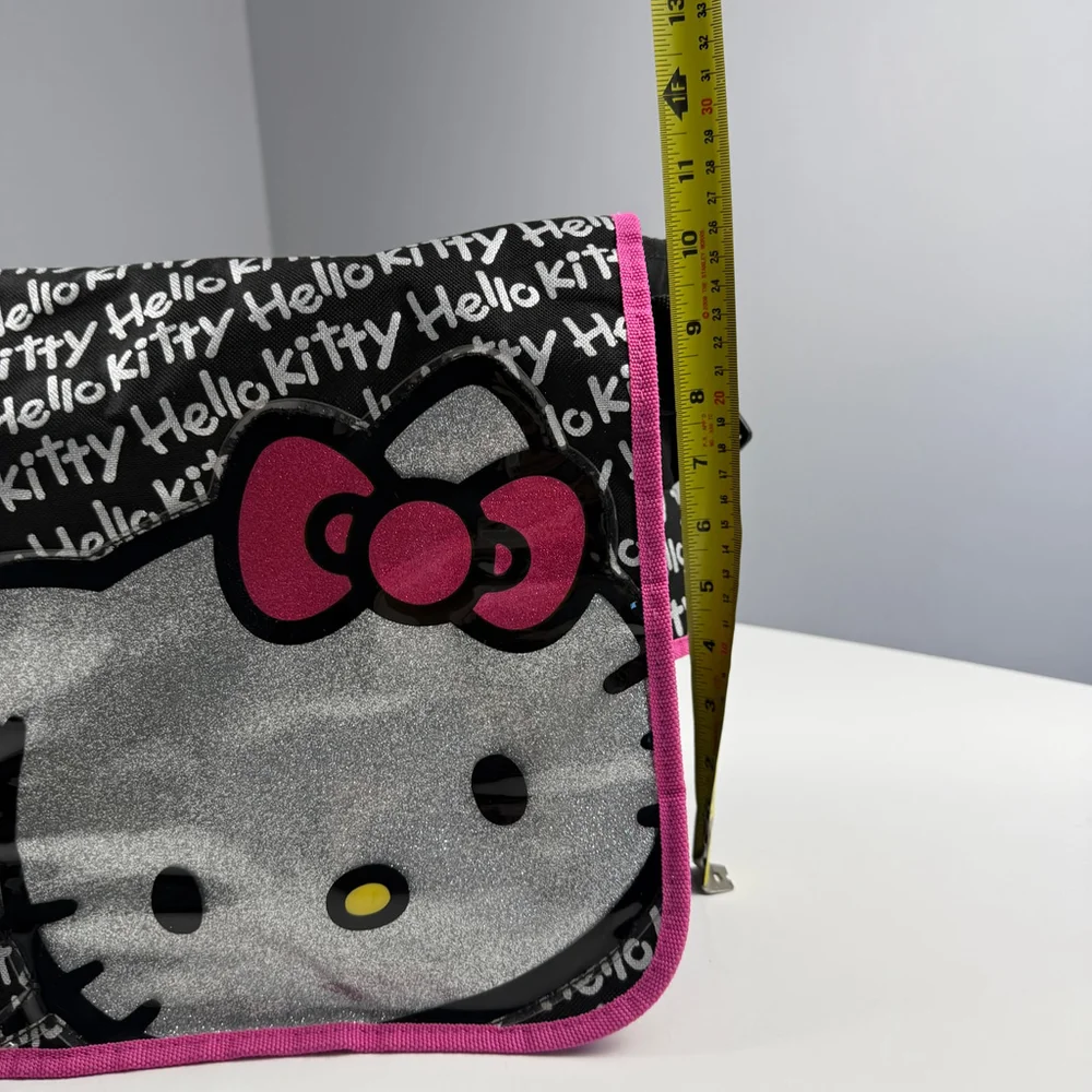 Sanrio official Hello Kitty Messenger Bag Black Pink - Picture 10 of 13